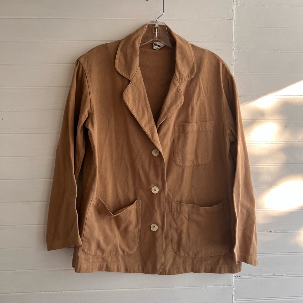 Designed by Willi Smith Vintage Linen Tan Blazer